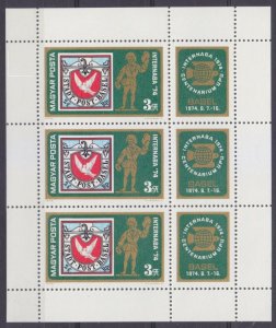 1974 Hungary 2956KL Exhibition stamps INTERNABA74 - UPU 6,50 €