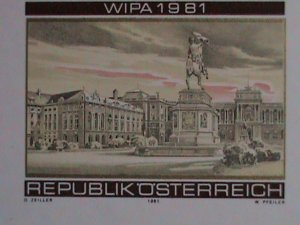 AUSTRIA-1981 SC#B345  WIPA STAMP EXHIBITION-VIENNA IMPERF: MNH S/S VERY FINE