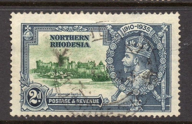 Northern Rhodesia 1938 GVI Early Issue Fine Used 2d. 083325