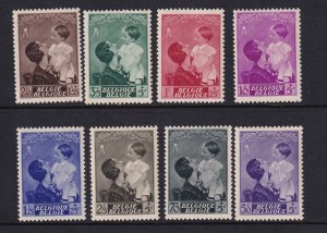 BELGIUM 1937 Queen Astrid and Prince Baudouin Semi Postal Set Sc B189-B196 MNH