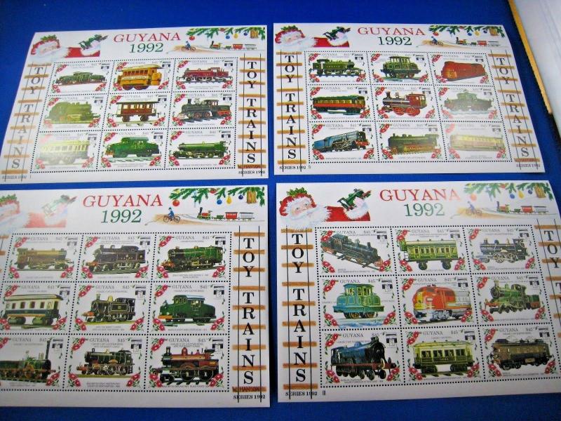 GUYANA  -  SCOTT # 2620-2623  -  4 TRAINS S/S  -  MNH