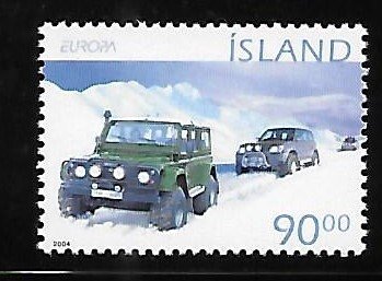 Iceland 2004 Europa Cars in Snow Sc 1605 MNH A1547