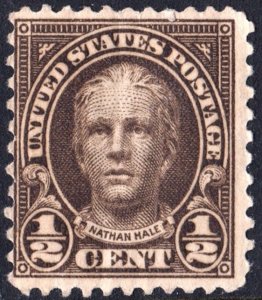 SC#653 1/2¢ Nathan Hale (1929) MNH