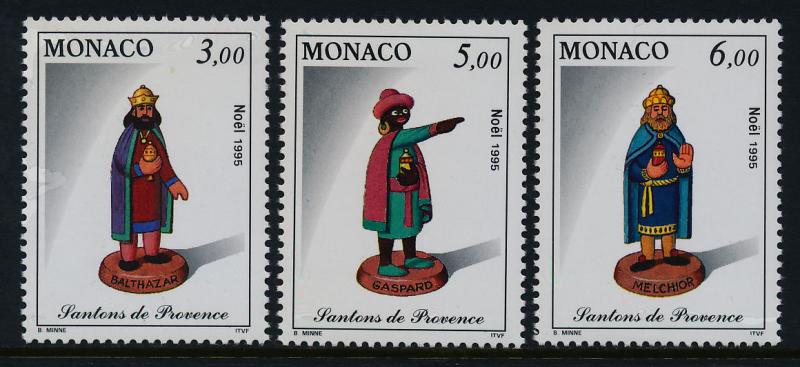 Monaco 1976-8 MNH Christmas Figurines