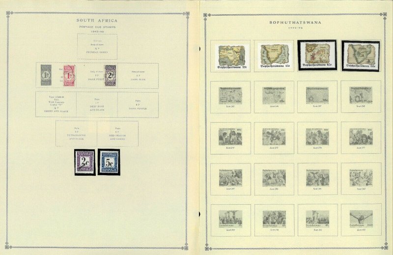 South Africa 1910-1993  M & U (mostly) Hibged on Scott International Pages