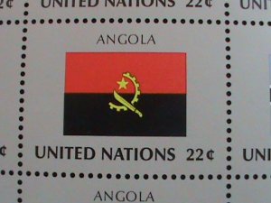 ​UNITED NATION-1986 SC#485-488 U. N. FLAGS SERIES MNH FULL SHEET- VERY FINE