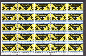 USA., Seals, Foundation for the junior blind, sheet of 25, Lot 230803 -01