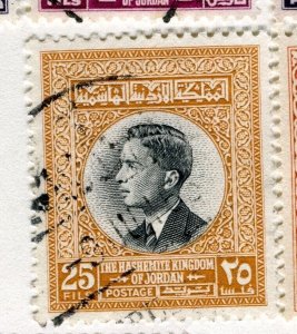 JORDAN; 1955-59 early King Hussein issue fine used 25f. value