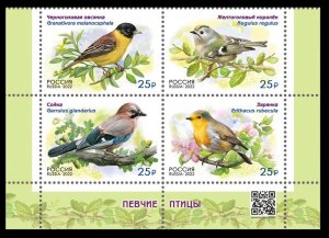 2022 Russia 3084-3087VB Fauna - Songbirds 9,00 €