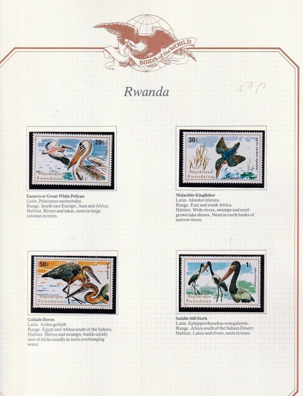 Rwanda Guinea Iom Moldova BIRDS MNH (35+ Items) (BR 533 