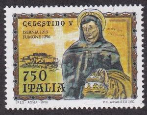 Italy # 2081, St. Celestine V, NH, 1/2 Cat.