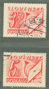 Slovakia #J36-J37 Used