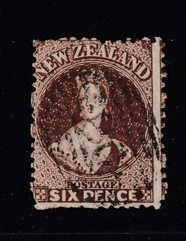 New Zealand a used 6d brown QV full face queen