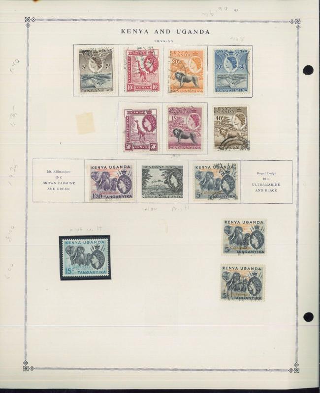 1921-1955 Kenya Uganda Africa Mint & Used Postage Stamp Collection Value $155