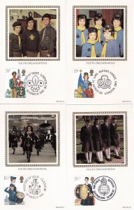 Great Britain 1982 Sc 983-6 set of 4 Benham postal cards