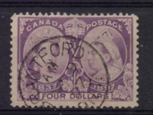Canada Sc 64 1897 $4 Victoria Jubilee stamp used