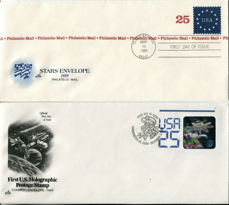 25c FDC First Day of Issue Cover Collection Philatelic Mail Stationery Envelopes