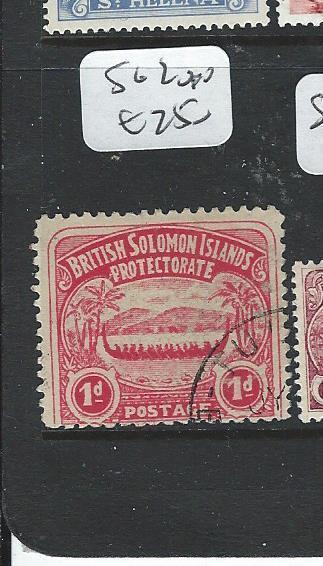 BRITISH SOLOMON ISLANDS (PP2908B) LARGE CANOE BOAT 1D SG 2  VFU