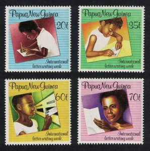 Papua NG Intl Letter Writing Week 4v 1989 MNH SC#707-710 SG#589-592 MI#588-591