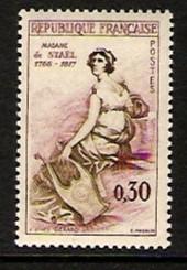 France #974 Portrait of Madame de Stael 1960 NH Cat. $ .35