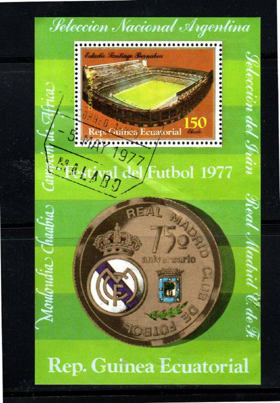 EQUATORIAL GUINEA 1978  MADRID REAL  MINT  VF NH  O.G S/S  CTO  (eq4b)