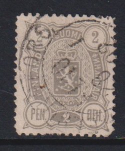 Finland    #38  used  1890 Coat of Arms 2p Perf. 12 1/2