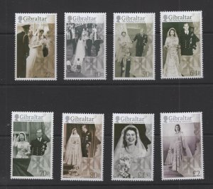 Gibraltar #1611-18 (2017 Royal Wedding Anniversary Photos set) VFMNH CV $17.50