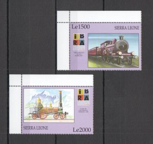 A0350 1994 Sierra Leone Transport Trains #3304-05 1Set Mnh