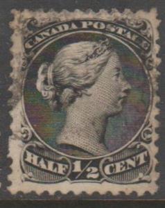 Canada Scott #21 Stamp - Cat $80 - Used Single