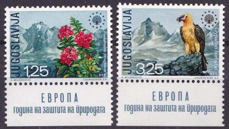 Yugoslavia 1970 Scott 1042-43 European Nature ProtectionYear. Vulture. VF/NH(**)