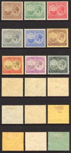 Bermuda SG59/67 1920 Tercentenary set of 9 (6d light toneing) M/Mint