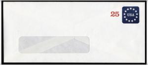 SC#U611 25¢ Stars Window Envelope