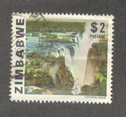 ZIMBABWE Sc# 428 USED FVF Victoria Falls Waterfall 