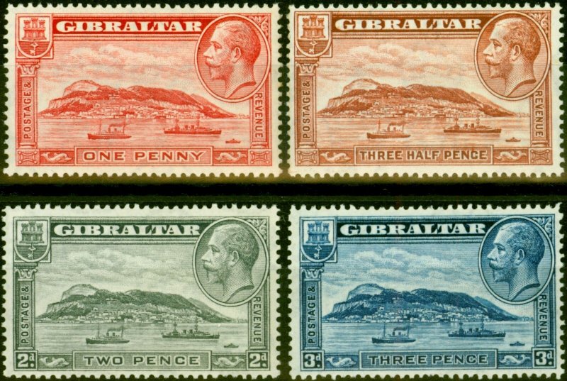 Gibraltar 1931-33 Set of 4 SG110-113 Fine Mtd Mint