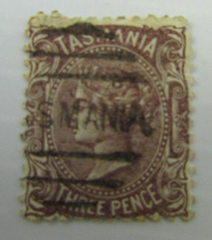 1871 Tasmania Australia SC #55a  used stamp 