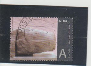 Norway  Scott#  1596  Used  (2009 Granite Head Laying on it's Side)