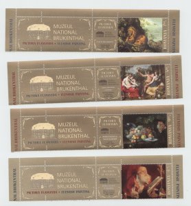 ROMANIA 2016 STAMPS Flemish Paintings art Sibiu Museum labels MNH POST