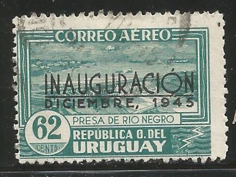 URUGUAY  C120  USED,  COMMEMORATING INAUGURATION OF BLACK RIVER POWER DAM