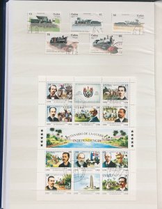 COLLECTION OF CUBA STAMPS IN AN ALBUM - 230 STAMPS - ALL SETS