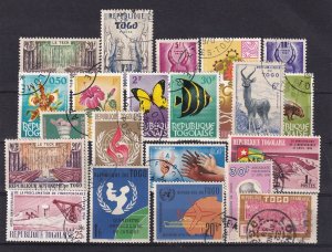 SA26d Togo 1920's - 1960's selection of used stamps