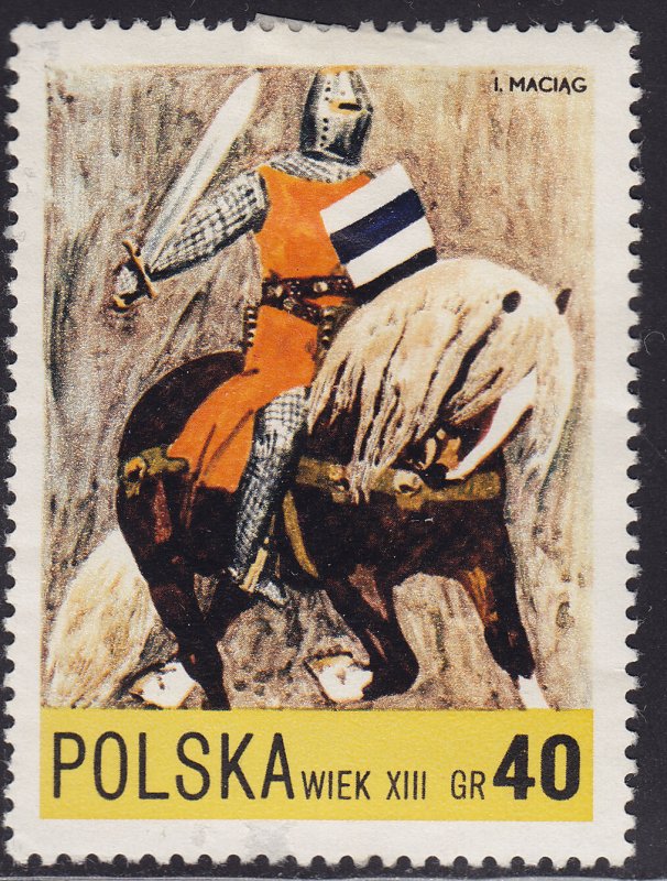 Poland 1947 13th Cent. Mounted Knight 50GR 1972