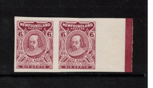 Newfoundland #92ab Very Fine Never Hinged Imperf Pair