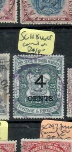 NORTH BORNEO (P1905BB) 4C/25C ARMS   SG 118  VIOLET CDS   VFU 