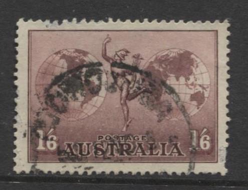 Australia - Scott C4 - Mercury & Hemispheres -1934 - Fine Used - 1/6p Stamp