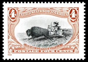 US 3209c 1898 Trans-Mississippi Indian Hunting Buffalo 4c single MNH 1998