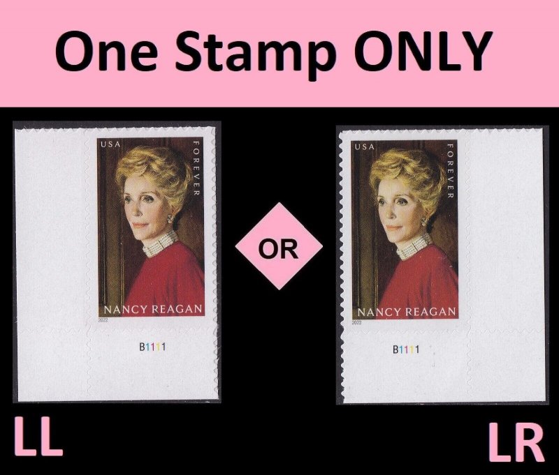 US 5702 Nancy Reagan forever plate single (1 stamp) MNH 2022 