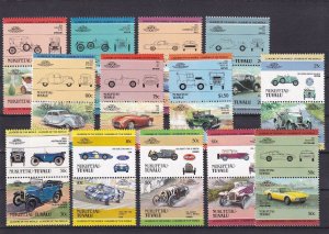 SA19h Nukufetau, Tuvalu 1980's History of Cars mint pairs