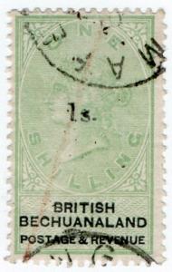 (I.B) British Bechuanaland Revenue : Duty Stamp 1/- on 1/- OP (Mafeking)