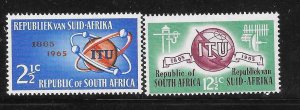 South Africa 1965 Cent of the ITU Sc 306-307 MNH A1488