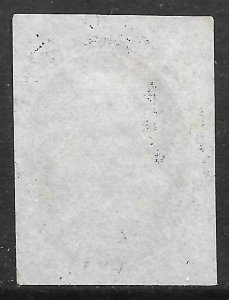 Doyle's_Stamps: XF Used 1852 1c Imperf Franklin, Scott #9 w/SON Grid Canx